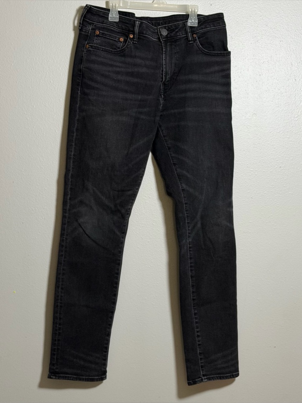 American Eagle Men's Black Streetwear Airflex Denim Slim Fit Jeans size 32x32